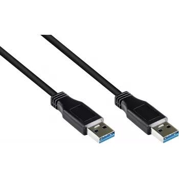 Good Connections USB 3.0-kabel, Type-A stekker naar Type-A stekker, zwart, 0,5 m 2712-S005