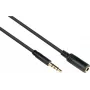 GoodConnections 3,5mm 4-polige TRRS audio-verlengkabel, stekker naar bus, 3m, zwart AS-35V4B3