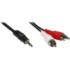 GoodConnections 3,5mm stereo-jack naar 2x RCA stekker audiokabel 2,5m zwart AS-352C