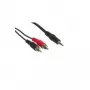 GoodConnections 3,5mm stereo-jack naar 2x RCA stekker audiokabel 2,5m zwart AS-352C