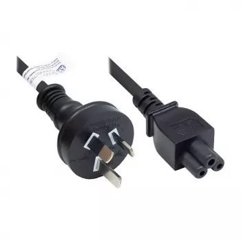 GoodConnections AC-netkabel - Australische stekker naar IEC C5 klaverblad, 1,8 m, zwart