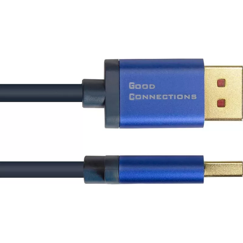 GoodConnections Alcasa 4824-SF010B Mini DisplayPort naar DisplayPort-kabel 1m blauw 4K@60Hz