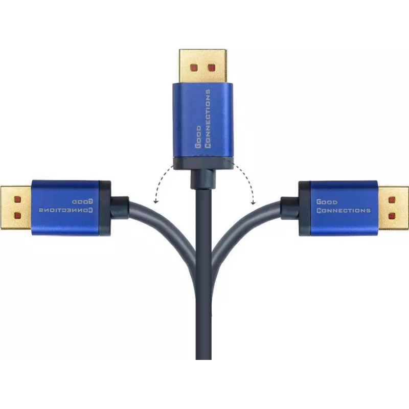 GoodConnections Alcasa 4824-SF010B Mini DisplayPort naar DisplayPort-kabel 1m blauw 4K@60Hz
