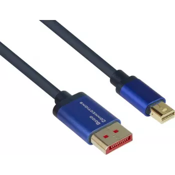 GoodConnections Alcasa 4824-SF010B Mini DisplayPort naar DisplayPort-kabel 1m blauw 4K@60Hz