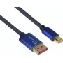 GoodConnections Alcasa 4824-SF010B Mini DisplayPort naar DisplayPort-kabel 1m blauw 4K@60Hz