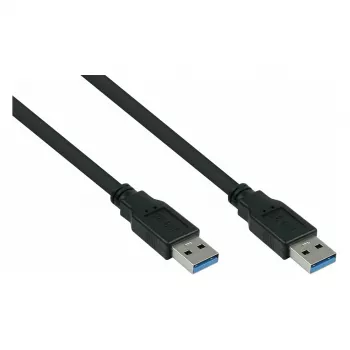 GoodConnections Alcasa UK30P-AA-010S USB 3.2 Gen 1 USB-A naar USB-A kabel (1m, Zwart)