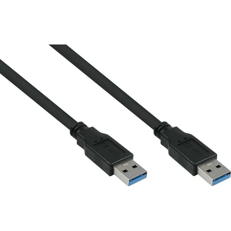 GoodConnections Alcasa UK30P-AA-030S USB 3.2 Gen 1 kabel – USB-A naar USB-A, 3 m, zwart