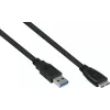 GoodConnections Alcasa USB 3.2 Gen 1 kabel, USB-A naar Micro-B, 1,8 m, zwart