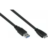 GoodConnections Alcasa USB 3.2 Gen 1 kabel, USB-A naar Micro-USB B, 1 m, zwart