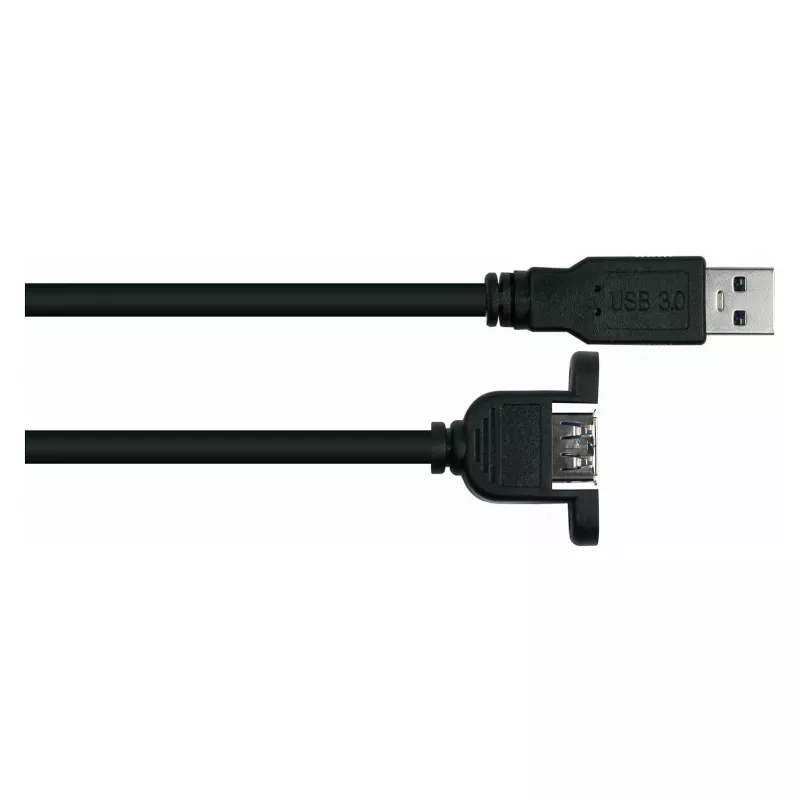 GoodConnections Alcasa USB 3.2 Gen 1 verlengkabel (USB-A stekker naar USB-A stekker) 1m, Zwart