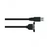 GoodConnections Alcasa UK30P-AEA-020S USB 3.0 Paneelmontage-verlengkabel, USB-A male naar USB-A female, 2 m, zwart