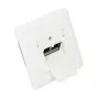GoodConnections Cat. 6 netwerkcontactdoos, 2xRJ45, afgeschermd, inbouw, designcompatibel, verticale kabelingang, signaalwit (RAL 9003), GC-N0024
