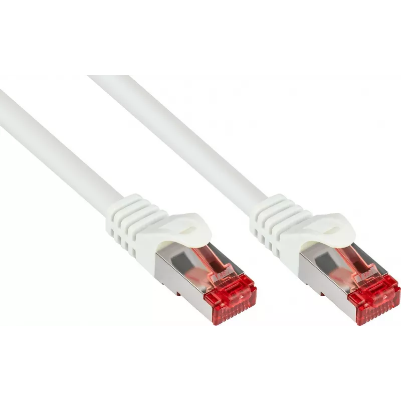 GoodConnections Cat.6 S/FTP patchkabel met knikbescherming, PiMF, PVC, 250MHz, wit, 20m (8060-200W)