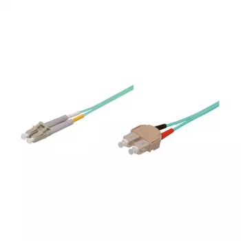 GoodConnections Glasvezel-patchkabel Duplex OM3 Multimode 50/125 µm LC/SC, LSZH, omkeerbare polariteit, 5m, Aqua
