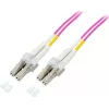 GoodConnections LC/LC Duplex OM4 Multimode glasvezel-patchkabel, 2 m, aqua, LSZH LW-802LC4