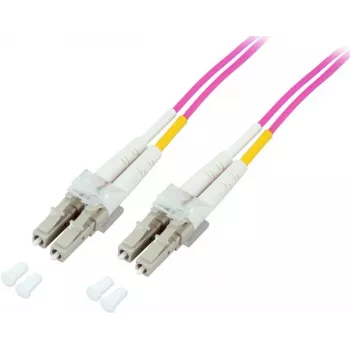 GoodConnections LC/LC Duplex OM4 Multimode glasvezel-patchkabel, 2 m, aqua, LSZH LW-802LC4