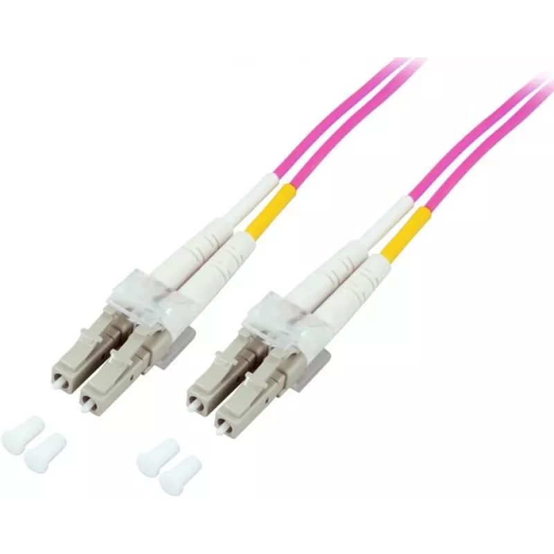 GoodConnections LC/LC Duplex OM4 Multimode glasvezel-patchkabel, 2 m, aqua, LSZH LW-802LC4