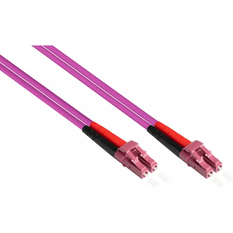 GoodConnections LC/LC Duplex OM4 Multimode glasvezel-patchkabel, 2 m, aqua, LSZH LW-802LC4