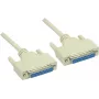 GoodConnections nullmodemkabel DB25 bus naar DB25 bus 1,8m grijs RS-232 serieel gekruist 4030
