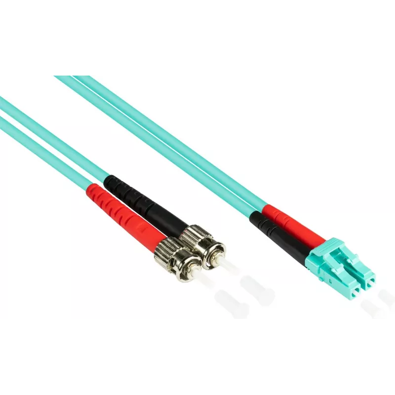 GoodConnections OM3 duplex multimode glasvezel-patchkabel LC/ST, 50/125, LSZH, verwisselbare polariteit, 1m