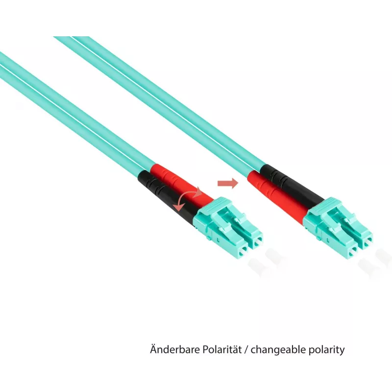 GoodConnections OM3 duplex multimode glasvezel-patchkabel LC/ST, 50/125, LSZH, verwisselbare polariteit, 1m