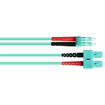 GoodConnections OM3 duplex multimode glasvezel-patchkabel SC naar LC, 50/125 µm, 1m, LSZH aqua LW-801LS3