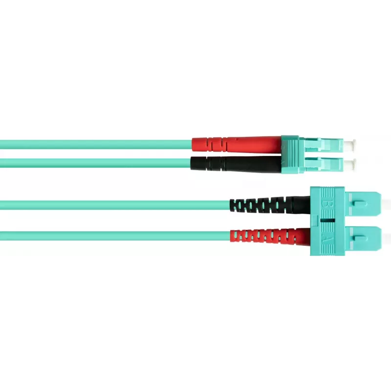 GoodConnections OM3 duplex multimode glasvezel-patchkabel SC naar LC, 50/125 µm, 1m, LSZH aqua LW-801LS3