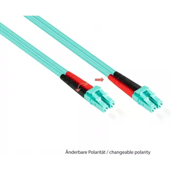 GoodConnections OM3 duplex multimode glasvezel-patchkabel SC naar LC, 50/125 µm, 1m, LSZH aqua LW-801LS3