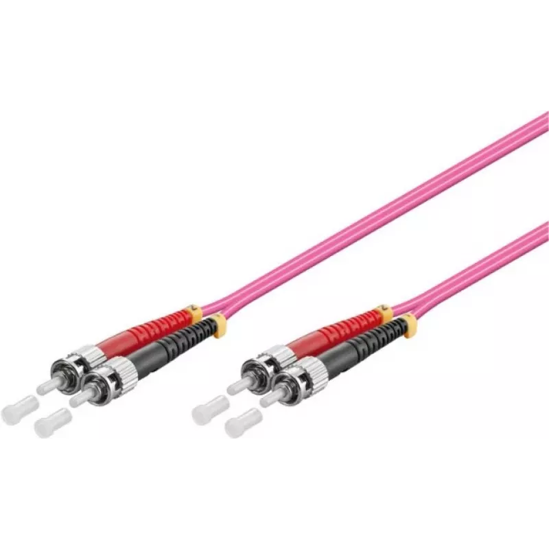 GoodConnections OM4 ST naar ST multimode duplex glasvezel-patchkabel, 7,5 m, LSZH, violet LW-8075ST4