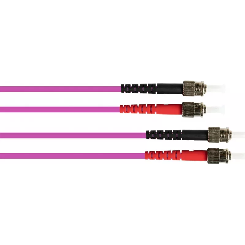 GoodConnections OM4 ST naar ST multimode duplex glasvezel-patchkabel, 7,5 m, LSZH, violet LW-8075ST4