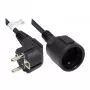 GoodConnections verlengkabel – Schuko-stekker type E+F (CEE 7/7, haaks) naar stopcontact type F (CEE 7/3, recht), 1,50 mm², 10 m, zwart