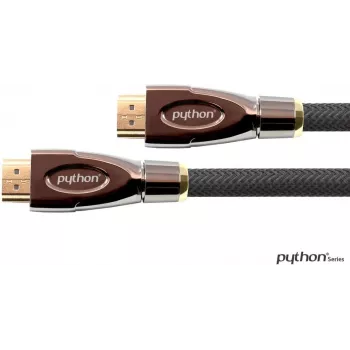 GoodConnections PYTHON Series high-speed HDMI-kabel met Ethernet, 4K UHD 60Hz, 18Gbps, verguld, nylon gevlochten, 3m, zwart (GC-M0018)