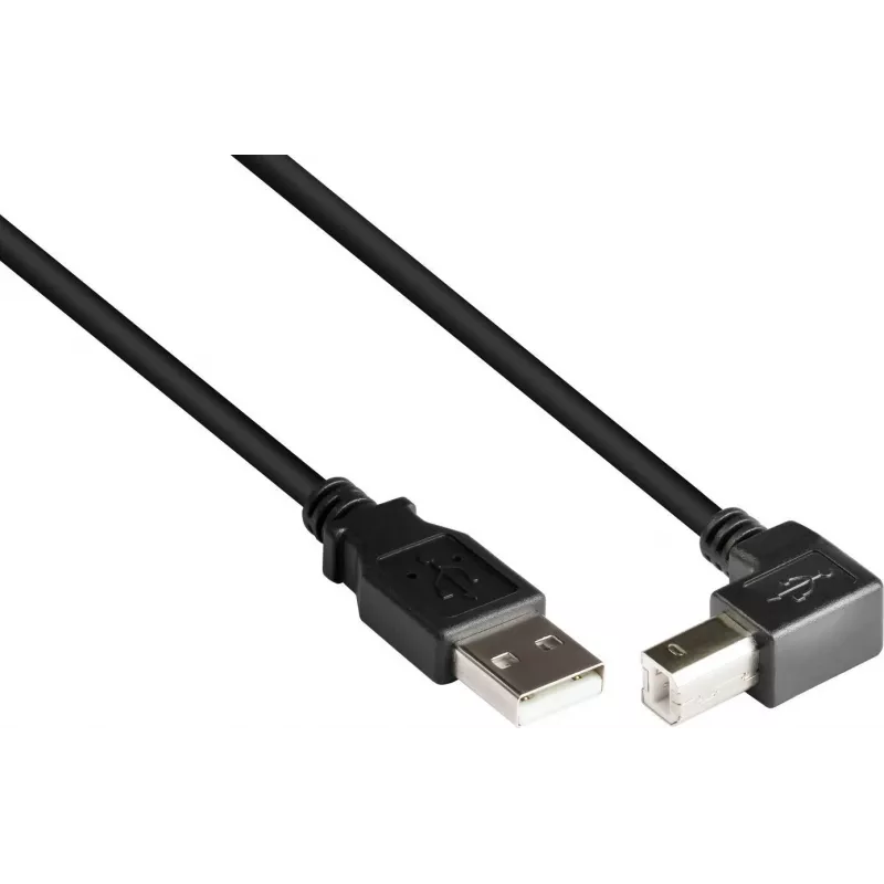 GoodConnections USB 2.0-kabel A naar B haaks 3m zwart 2510-3W