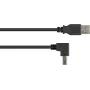 GoodConnections USB 2.0 kabel A naar B haaks naar beneden 2m zwart