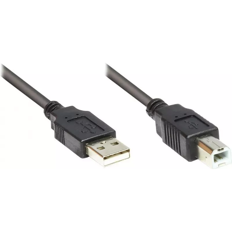 GoodConnections USB 2.0 kabel A naar B stekker, 3m, zwart 2510-3OFS