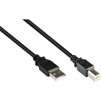 GoodConnections USB 2.0 kabel A naar B stekker, 3m, zwart 2510-3OFS