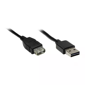 GoodConnections USB 2.0 verlengkabel - Type-A stekker naar bus, 1,8 m, zwart (2511-EU02)