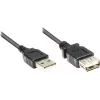 GoodConnections USB 2.0 verlengkabel Type-A stekker naar bus, zwart, 0,3 m