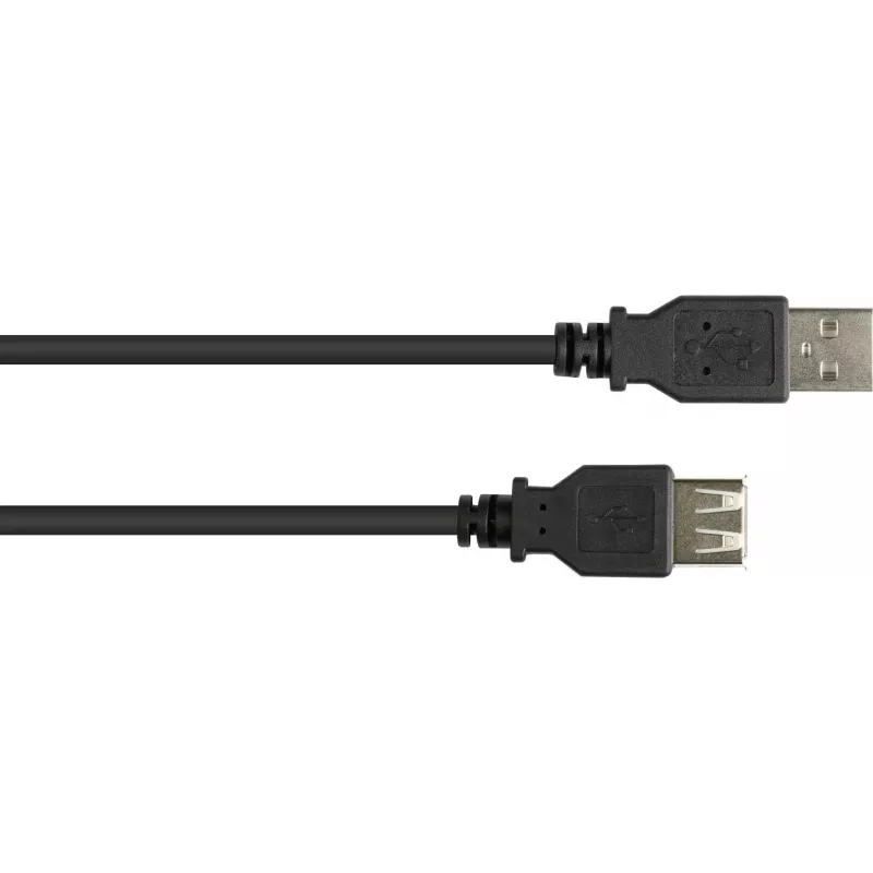 GoodConnections USB 2.0 verlengkabel Type-A stekker naar bus, zwart, 0,3 m