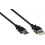GoodConnections USB 2.0 verlengkabel Type-A stekker naar bus, zwart, 0,3 m