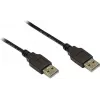 GoodConnections USB 2.0 Type-A stekker naar Type-A stekker kabel, 3m, zwart 2212-AA3S