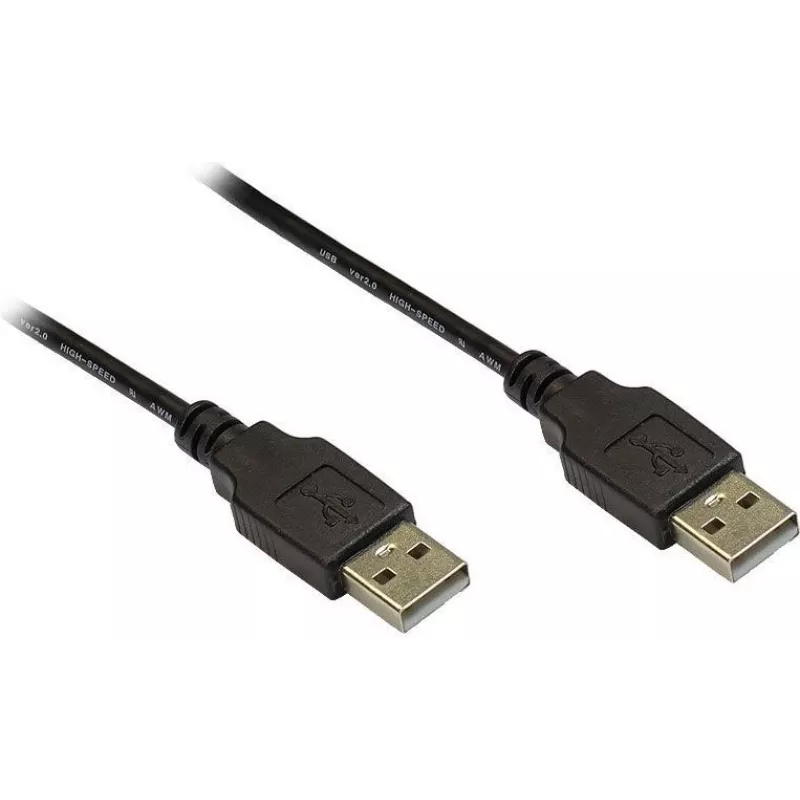 GoodConnections USB 2.0 Type-A stekker naar Type-A stekker kabel, 3m, zwart 2212-AA3S