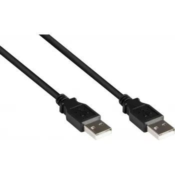 GoodConnections USB 2.0 Type-A stekker naar Type-A stekker kabel, 3m, zwart 2212-AA3S