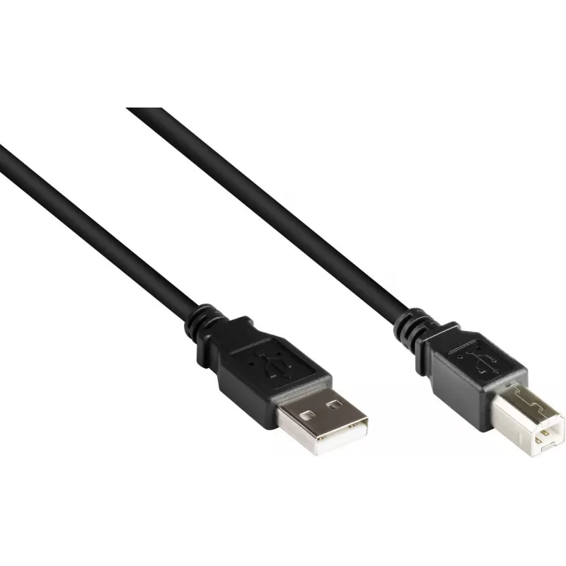 GoodConnections USB 2.0 Type-A naar Type-B kabel, 5m, zwart 2510-5OFS