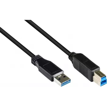 GoodConnections USB 3.0 kabel A naar B zwart 5 m