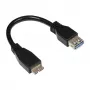 GoodConnections USB 3.0 OTG-adapterkabel, Micro USB B-stekker naar USB-A-bus, zwart, 0,1 m