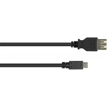 GoodConnections USB-OTG adapterkabel, Micro-USB Type-B stekker naar USB Type-A bus, USB 2.0, 0,1 m, zwart