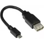 GoodConnections USB-OTG adapterkabel, Micro-USB Type-B stekker naar USB Type-A bus, USB 2.0, 0,1 m, zwart