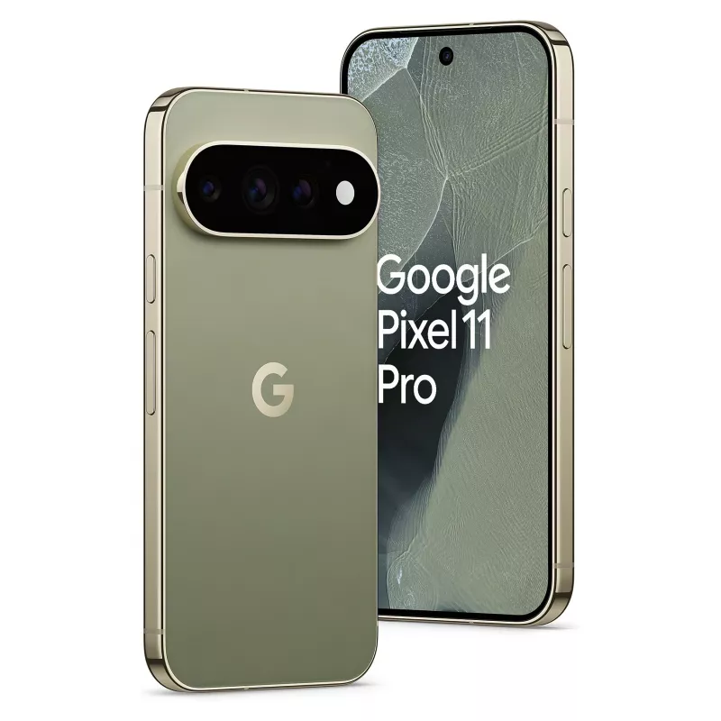 Google Pixel 11 Pro 5G smartphone, 16GB RAM, 512GB opslag, 6,3 inch OLED 120Hz display, olijf, Dual-SIM, Android 16
