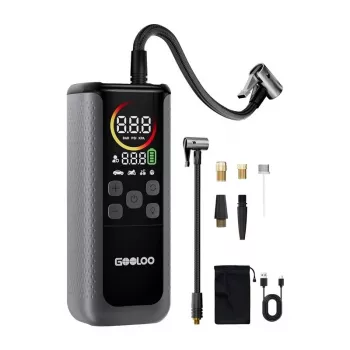 GOOLOO GT160 Dubbele Bandenpomp | 12V DC, 150 PSI, Digitale weergave, 70 L/min, Auto-Stop, LED-werklamp